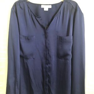 Liz Claiborne blue long sleeve button down shirt